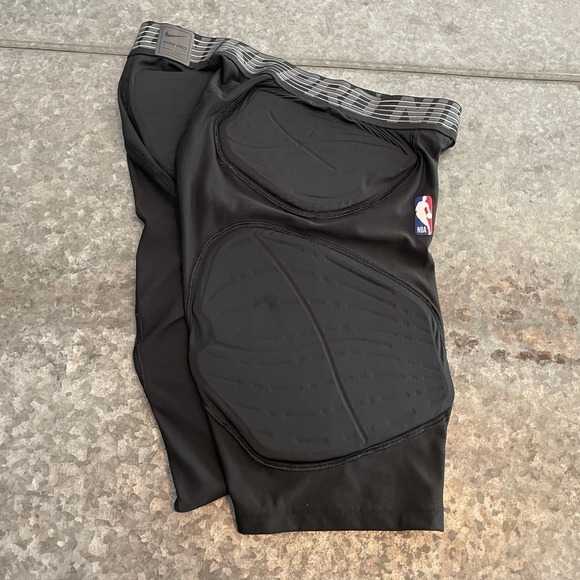 NWT Nike HyperStrong Padded NBA Player Issue Compression Shorts Black XXL 881966 - Picture 4 of 14